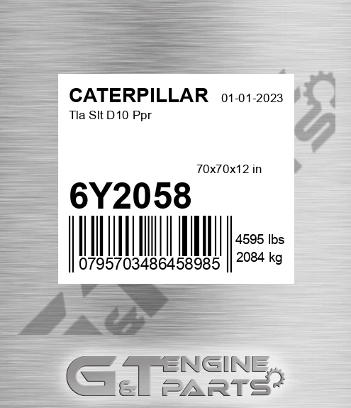 6Y2058 Tla Slt D10 Ppr for CATERPILLAR