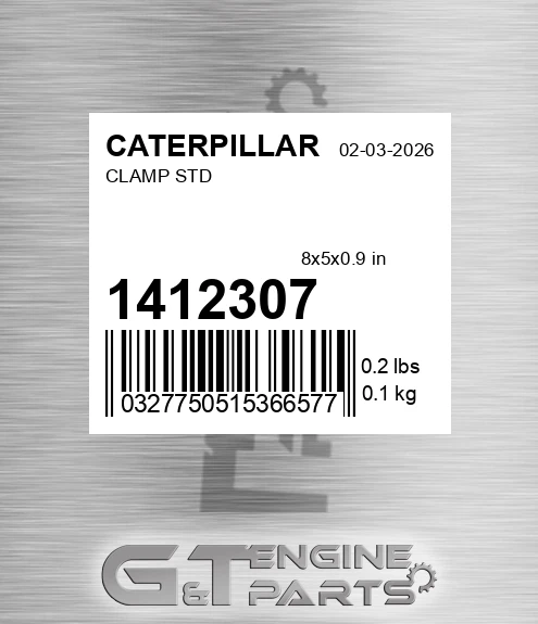 141-2307 Clamp Std for CATERPILLAR