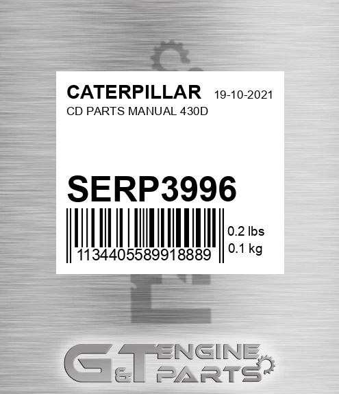 SERP3996 Cd Parts Manual 430d for CATERPILLAR