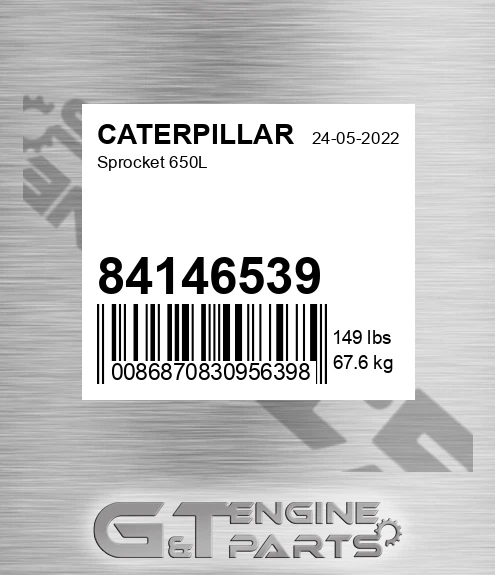 84146539 Sprocket 650l
