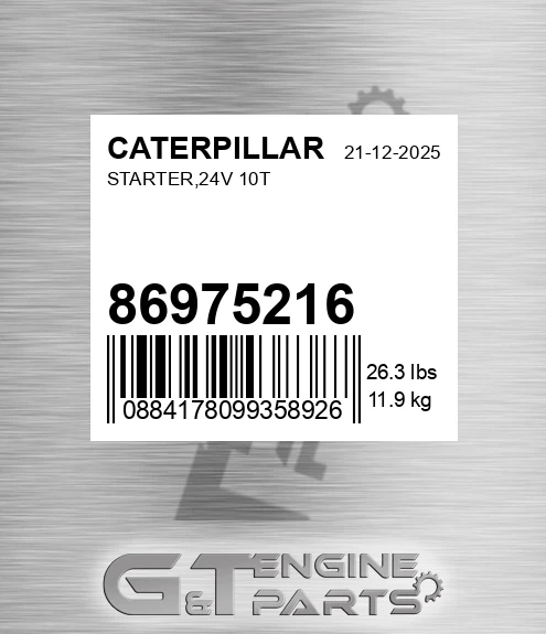 86975216 Starter,24v 10t