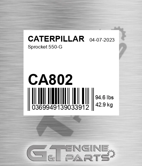 CA802 Sprocket 550-g