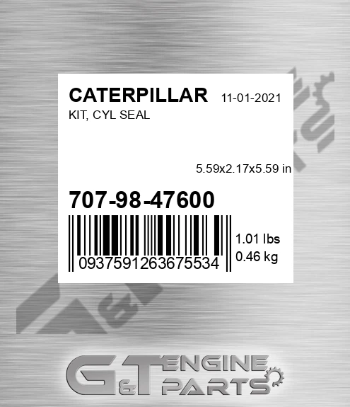 707-98-47600 Kit, Cyl Seal for CATERPILLAR