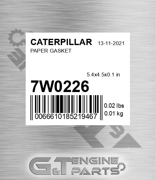 7W-0226 Paper Gasket for CATERPILLAR