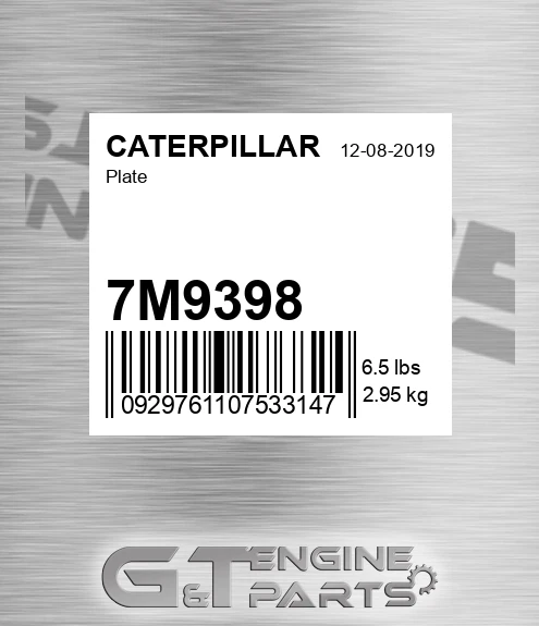 7M9398 Plate for CATERPILLAR