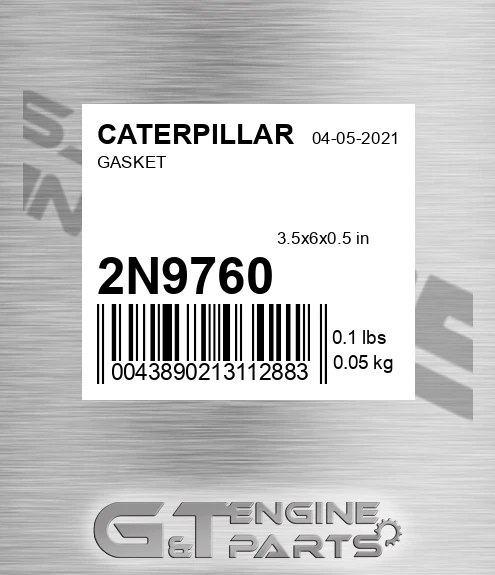 2N9760 Gasket for CATERPILLAR