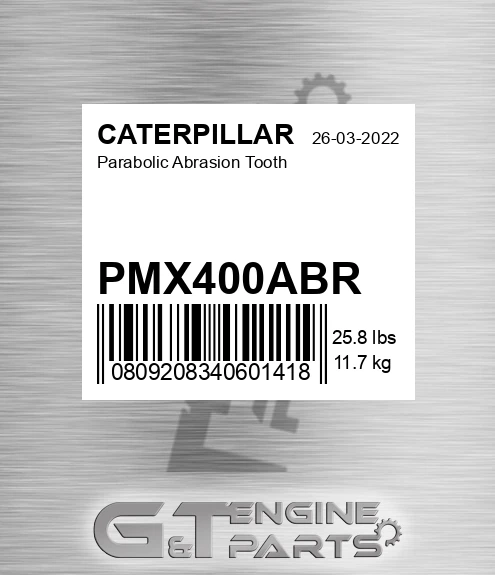 PMX400ABR Parabolic Abrasion Tooth for CATERPILLAR