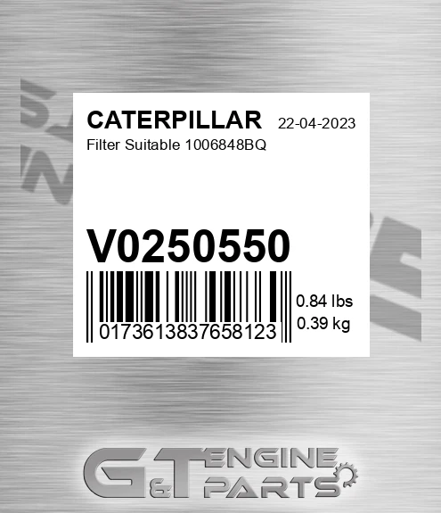V0250550 Filter Suitable 1006848bq