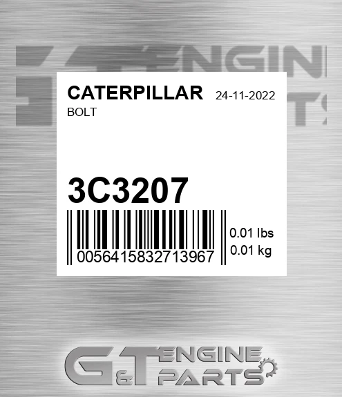 3C-3207 Bolt for CATERPILLAR