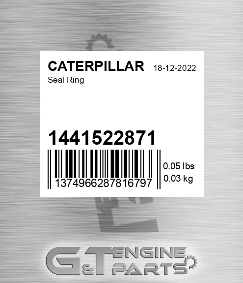1441522871 Seal Ring for CATERPILLAR