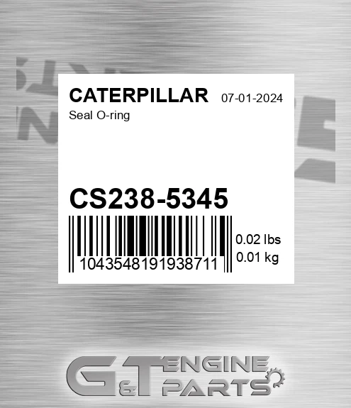 CS238-5345 Seal O-ring for CATERPILLAR