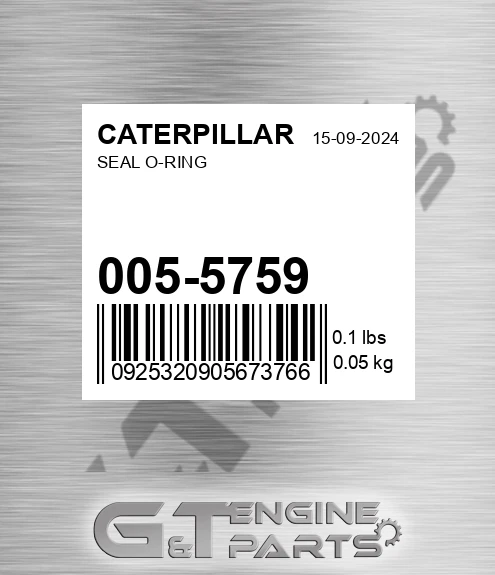 005-5759 Seal O-ring for CATERPILLAR