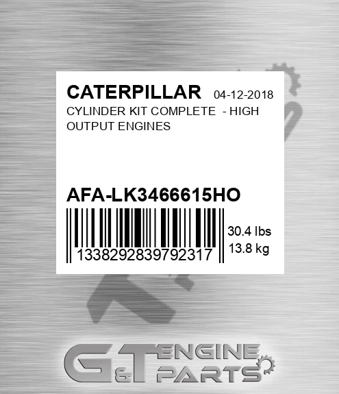 AFA-LK3466615HO Cylinder Kit Complete - High Output Engines