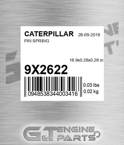 9X2622 Pin Spring for CATERPILLAR