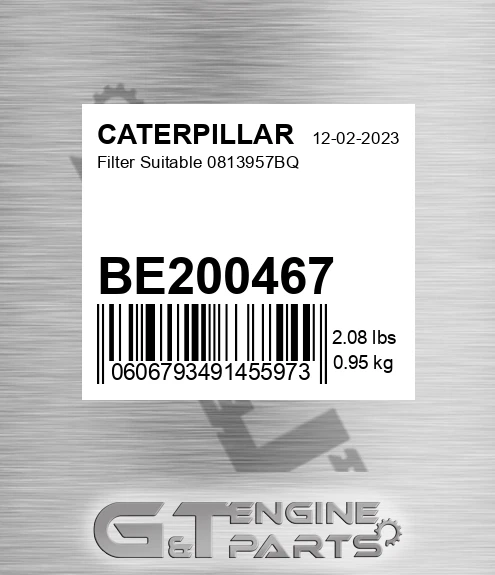BE200467 CATERPILLAR Filter Suitable 0813957bq