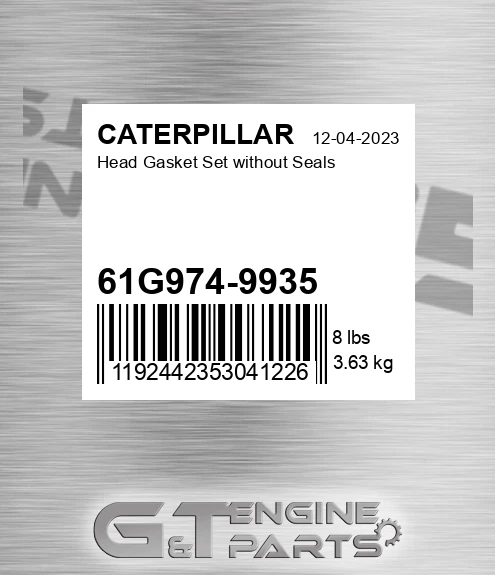 61G974-9935 Head Gasket Set Without Seals
