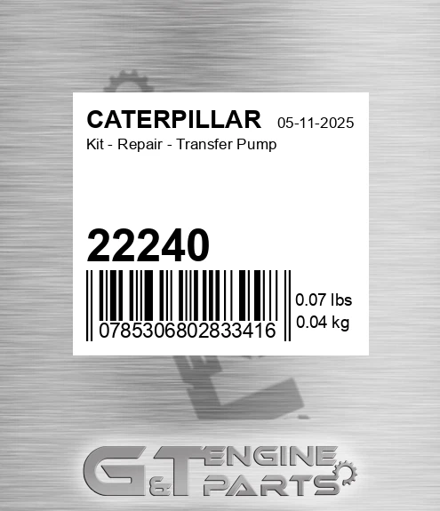 22240 Kit - Repair - Transfer Pump