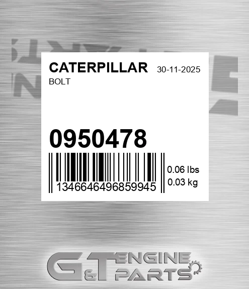095-0478 Bolt for CATERPILLAR
