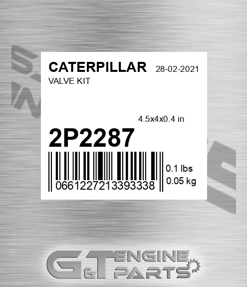 2P2287 Valve Kit