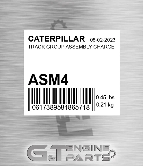 ASM4 CATERPILLAR Track Group Assembly Charge