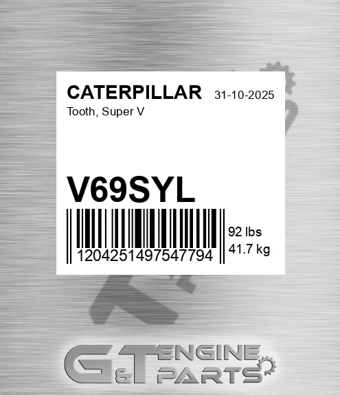 V69SYL Tooth, Super V for CATERPILLAR