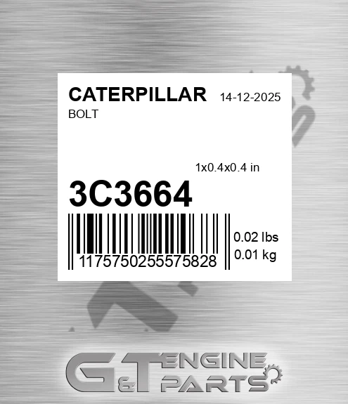3C-3664 Bolt for CATERPILLAR