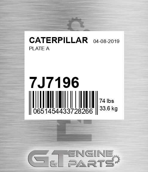 7J7196 Plate A