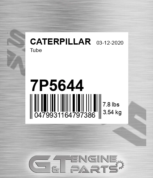 7P5644 Tube for CATERPILLAR