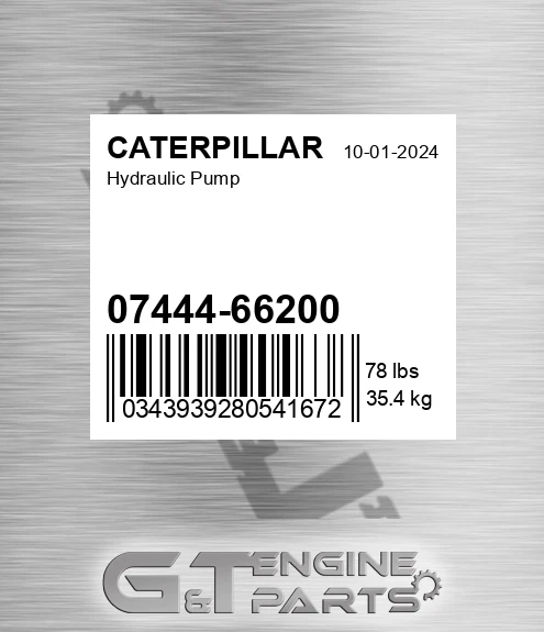 07444-66200 Hydraulic Pump for CATERPILLAR