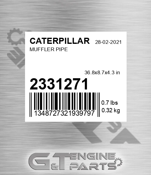 233-1271 Muffler Pipe
