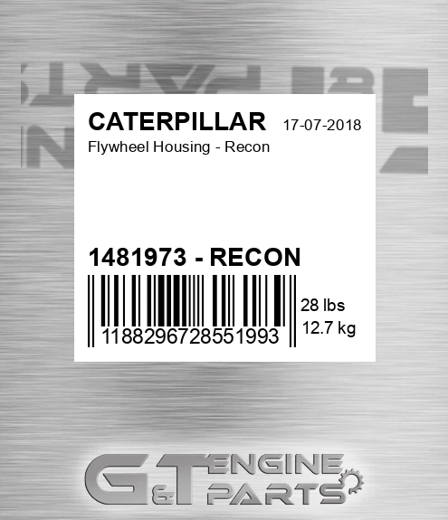 1481973 - RECON Flywheel Housing - Recon for CATERPILLAR