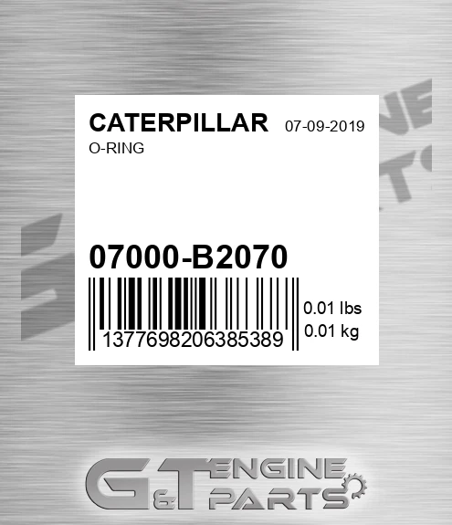 07000-B2070 CATERPILLAR O-ring