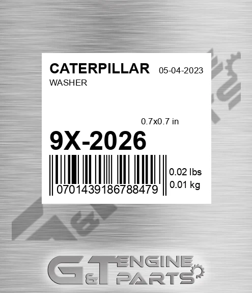 9X-2026 Washer for CATERPILLAR