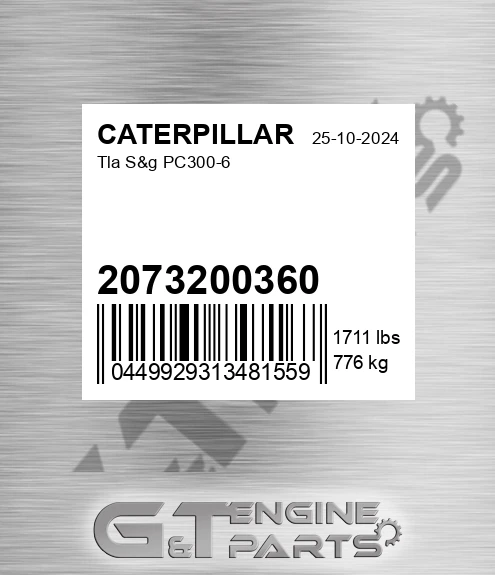 207-32-00360 Tla S&g Pc300-6 for CATERPILLAR