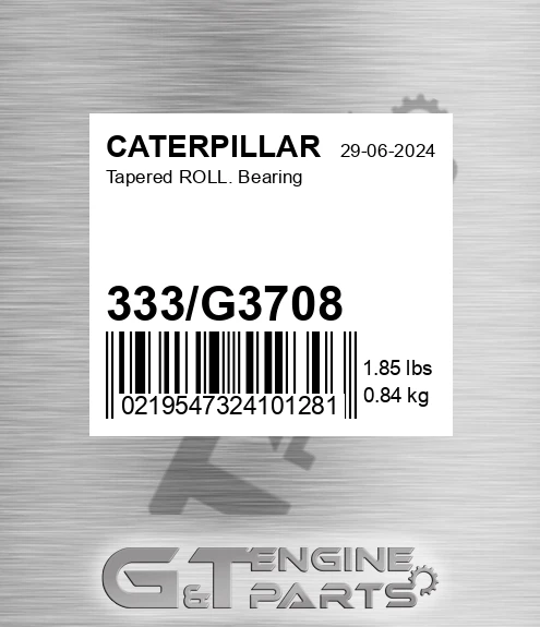 333/G3708 Tapered Roll. Bearing