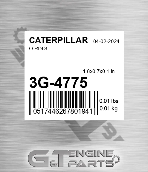 3G-4775 O Ring for CATERPILLAR