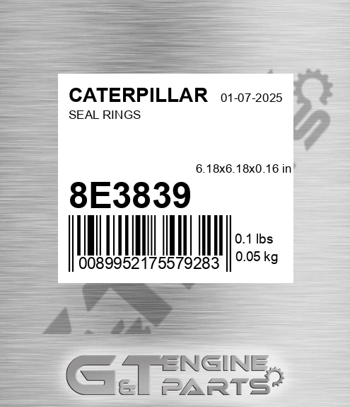 8E-3839 Seal Rings for CATERPILLAR