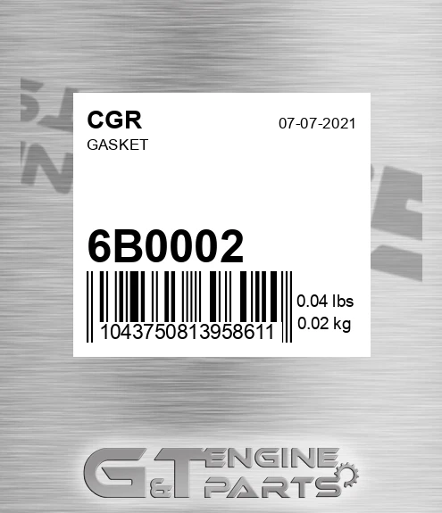 6B0002 CGR Gasket