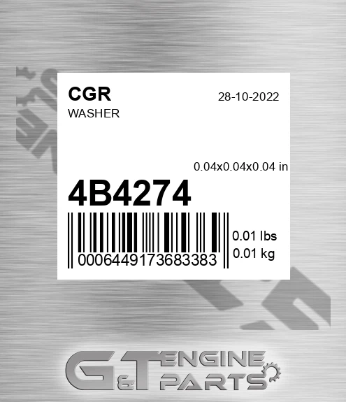 4B4274 CGR Washer