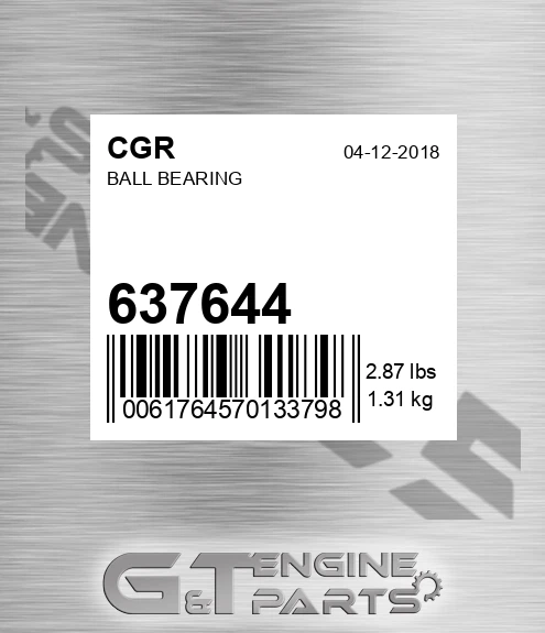 637644 Ball Bearing
