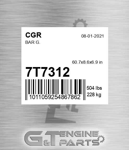 7T7312 CGR Bar G.