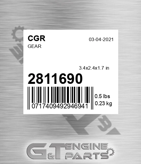 2811690 Gear for CGR