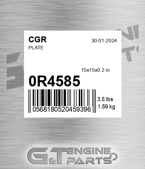 0R4585 Plate