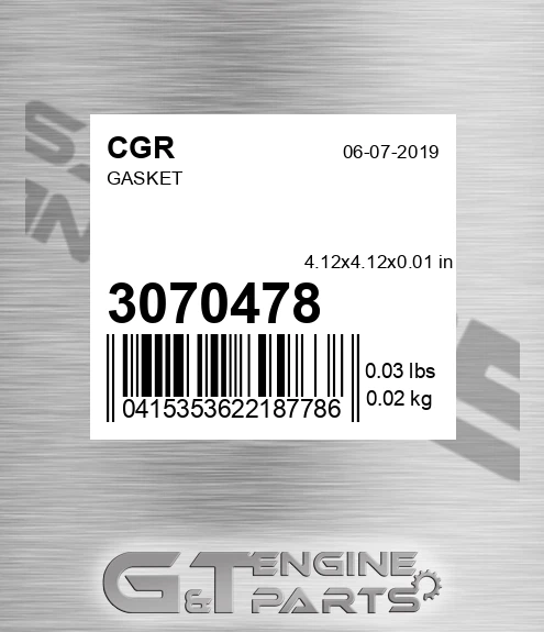 3070478 CGR Gasket