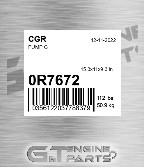 0R7672 Pump G