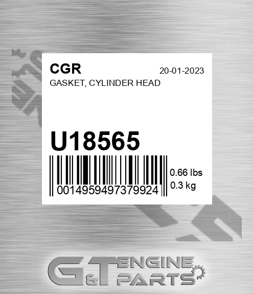 U18565 Gasket, Cylinder Head