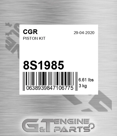 8S1985 Piston Kit
