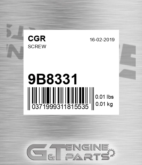 9B8331 Screw