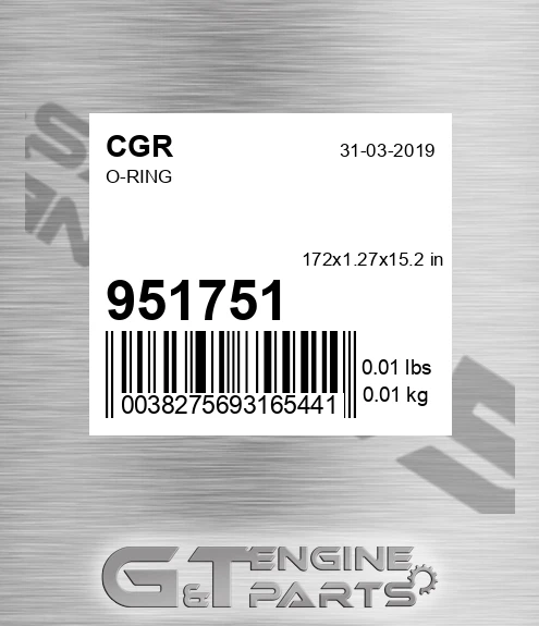 951751 CGR O-ring