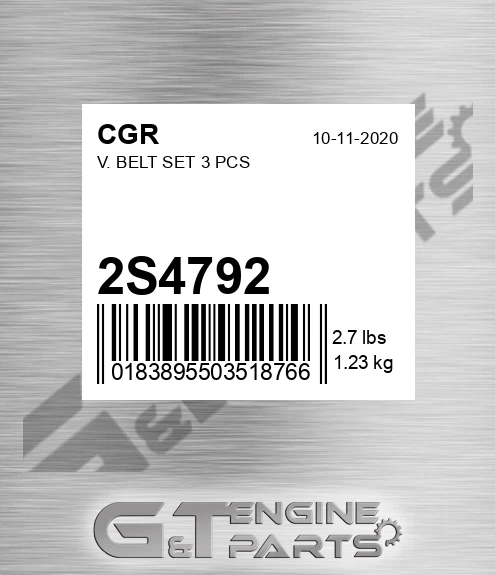 2S4792 V. Belt Set 3 Pcs
